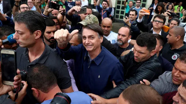 El candidato ultraderechista del Partido Social Liberal (PSL) de Brasil, Jair Bolsonaro.
