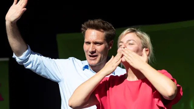 Los principales candidatos de los Verdes en Baviera, Katharina Schulze y Ludwig Hartmann.