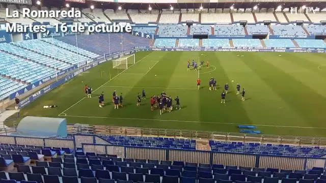 El Real Zaragoza completa el último entrenamiento antes del partido de Copa