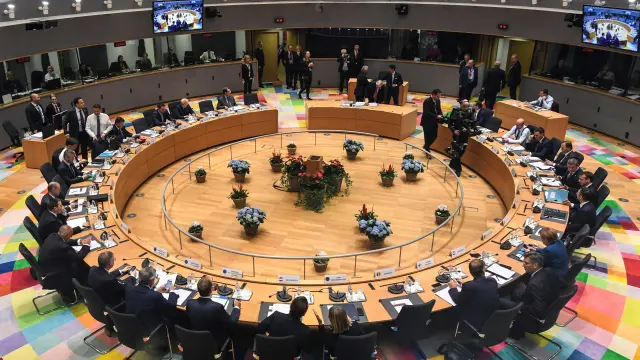 Vista general de la cumbre del Consejo Europeo en Bruselas, Bélgica.
