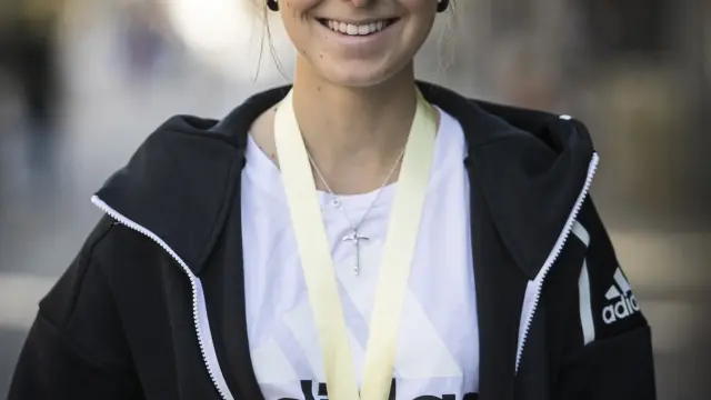 Yaiza Miñaza, de 19 años, campeona de España y Aragón de kilómetro vertical júnior.