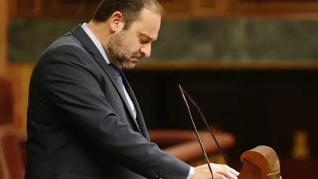 El ministro de Fomento, José Luis Ábalos, este miércoles en el Congreso