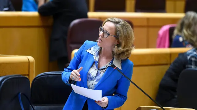 La ministra de Economía, Nadia Calviño, la semana pasada en el Senado
