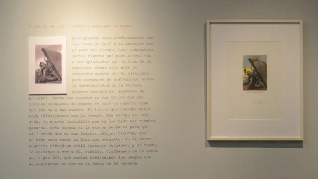 Una obra de la serie de Dalí sobre Los Caprichos que fue expuesta en Zaragoza el año pasado. Se trata de la  misma muestra que la de Ekaterimburgo.