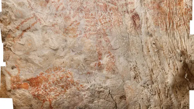 El dibujo encontrado en Borneo revoluciona la historia del arte rupestre.