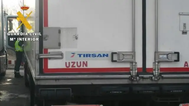 Camión inmovilizado en Burgos