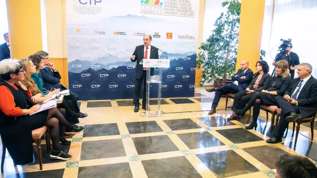 Intervención del presidente de Aragón, Javier Lambán, en la celebración del XXXVI Consejo Plenario de la CTP.