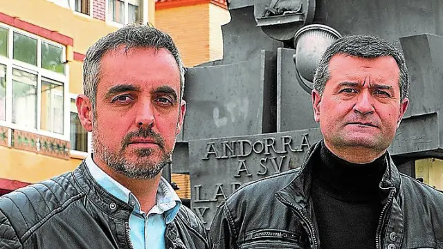 El presidente de los empresarios de Andorra, Roberto Miguel, y el alcalde de Ariño, Joaquín Noé