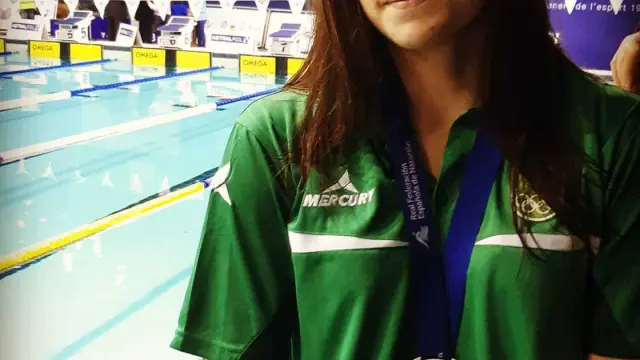 Lucía Romero en la piscina de L'Escullera del CN Barcelona.