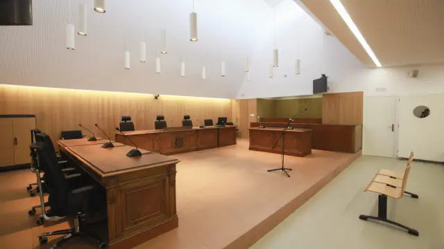 Sala de vistas de la Audiencia Provincial de Huesca