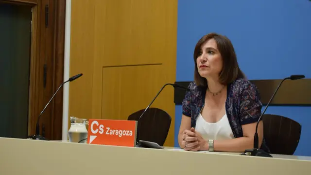 La portavoz de Ciudadanos en el Ayuntamiento de Zaragoza, Sara Fernández.
