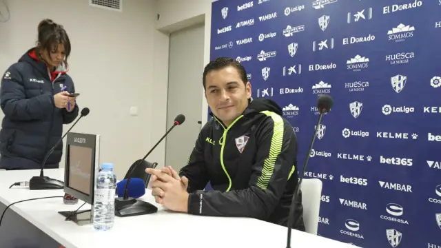 Francisco Rodríguez, durante la rueda de prensa previa al partido con el Celta.