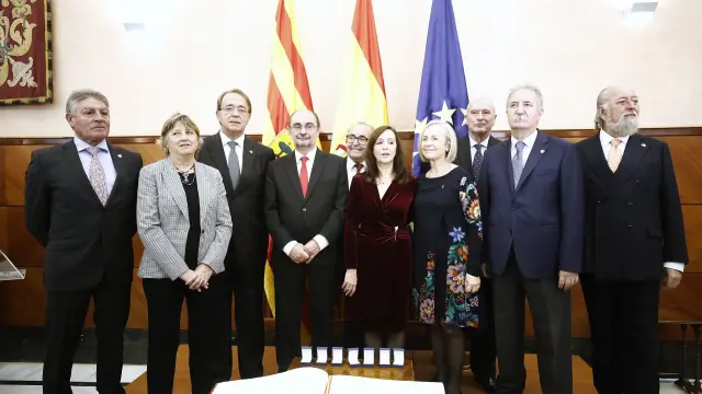 Acto de la Constitución celebrado este miércoles en Zaragoza.