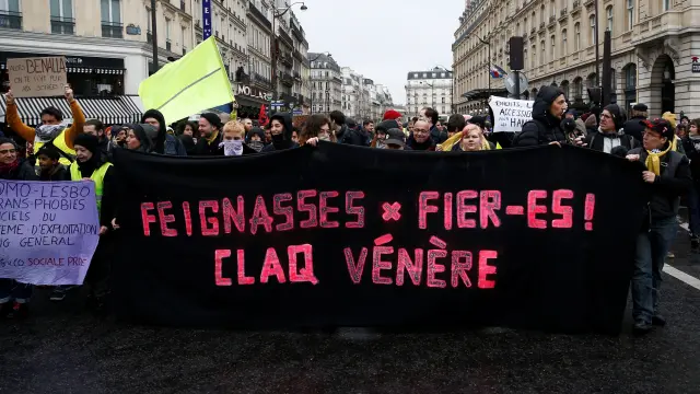 Protestas de los chalecos amarillos en París, imagen de archivo.