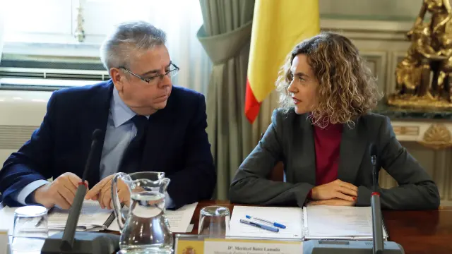 La ministra de Política Territorial y Función Pública, Meritxell Batet, junto al secretario de Estado de Política Territorial, José Ignacio Sánchez.