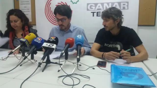 Rueda de prensa de los portavoces de Ganar Teruel.