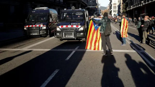 Manifestaciones en Barcelona con motivo del 21-D-