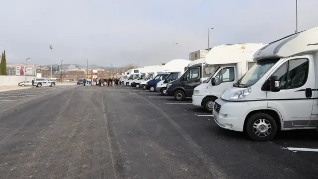 Nuevo espacio para autocaravanas, junto a los campos de fútbol de la Federación, en el Actur
