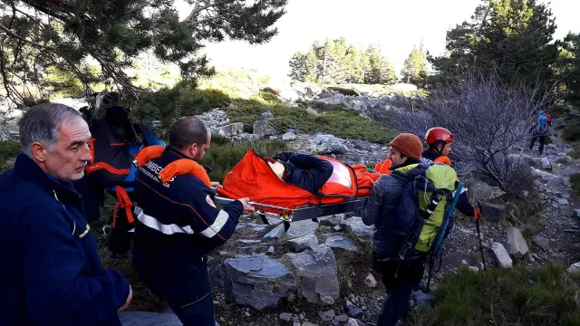 Rescatado un montañero tras sufrir una caída en el Moncayo.