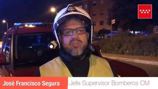 Bomberos intervienen en el atropello de Alcalá de Henares
