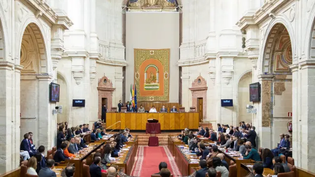 Vista del pleno constitutivo del nuevo Parlamento andaluz.