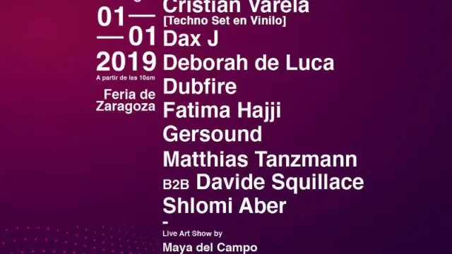 Cartel del festival cancelado en Zaragoza 'Uno Music Fest'.