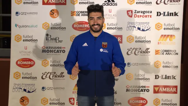 Johnny Gomes, presentado como nuevo jugador del Fútbol Emotion Zaragoza.