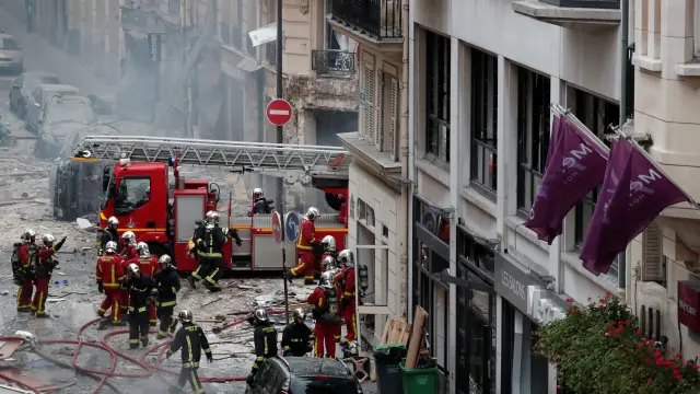 Lugar de la explosión, en el distrito 9 de París.