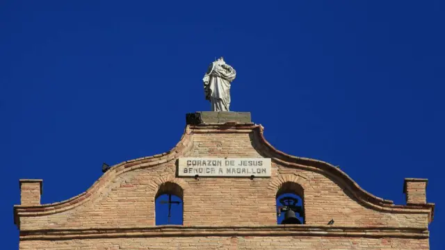 Estado en el que quedó la estatua tras la tormenta del pasado 20 de julio.