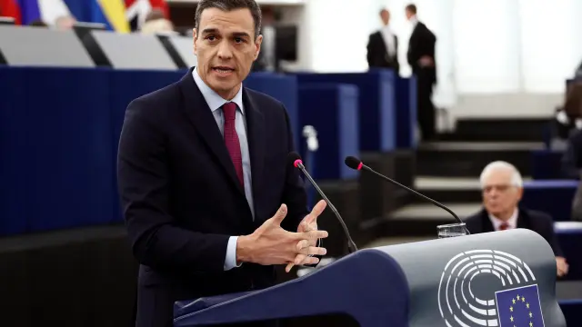 Intervención de Pedro Sánchez en el Parlamento Europeo.