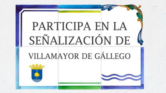 Cartel del proceso participativo iniciado en Villamayor.