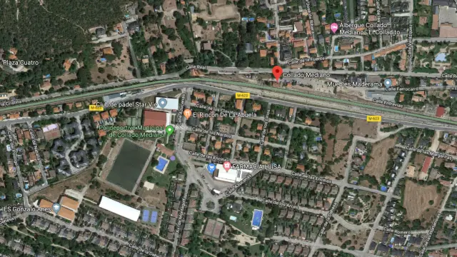 El accidente se produjo a 200 metros de la estación de tren de Collado Mediano