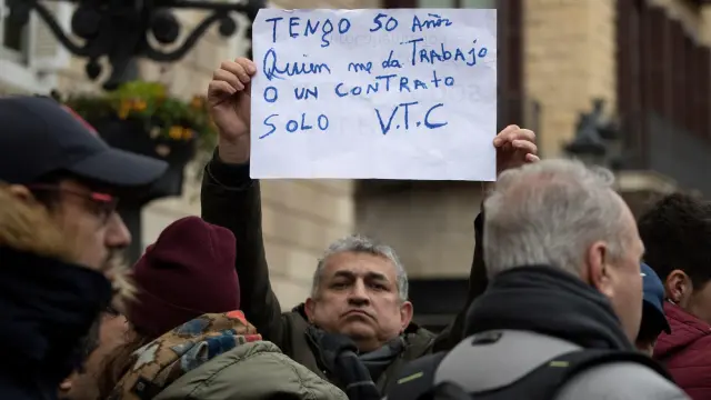 Los conductores VTC se han manifestado contra la medida en Barcelona.