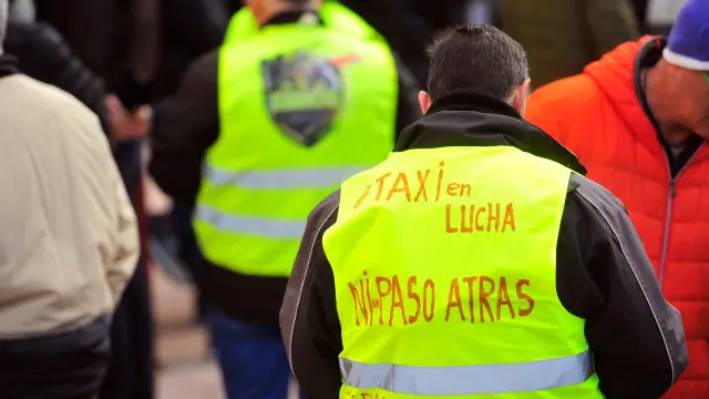 Noveno día de huelga del sector del taxi en Madrid.