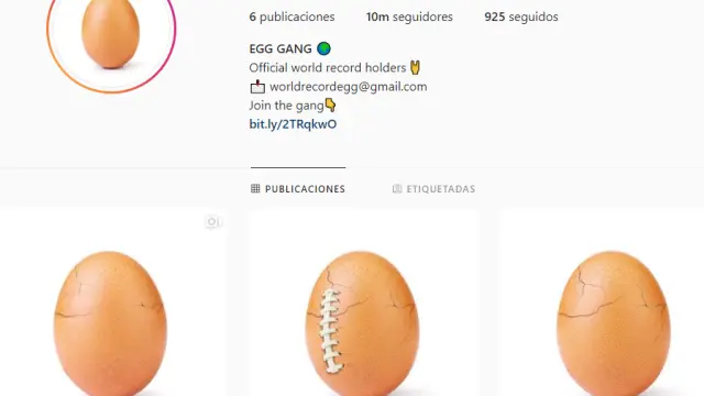 La cuenta @world_record_egg.