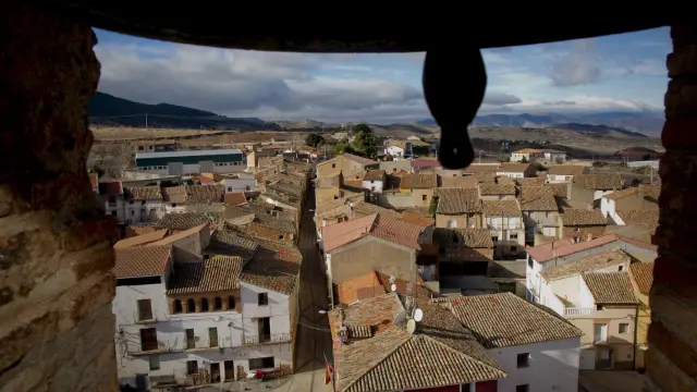 Una vista de  la localidad de El Frasno, en la comarca Comunidad de Calatayud.