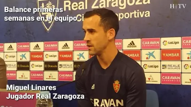 Linares, del Real Zaragoza: "El sábado pelearemos para darle una alegría a los aficionados"