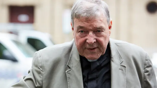 Cardinal George Pell arrives at the County Court in Melbourne, Australia February 26, 2019. AAP Image/Erik Anderson/via REUTERS ATTENTION EDITORS - THIS IMAGE WAS PROVIDED BY A THIRD PARTY. NO RESALES. NO ARCHIVE. AUSTRALIA OUT. NEW ZEALAND OUT. NO COMMERCIAL OR EDITORIAL SALES IN NEW ZEALAND. NO COMMERCIAL OR EDITORIAL SALES IN AUSTRALIA.
