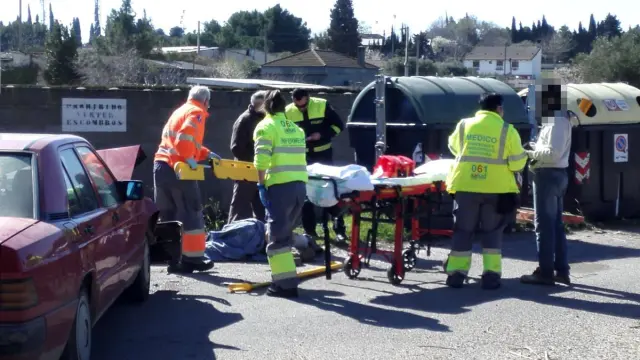 El 061 ha trasladado al lesionado a un hospital de la capital aragonesa.