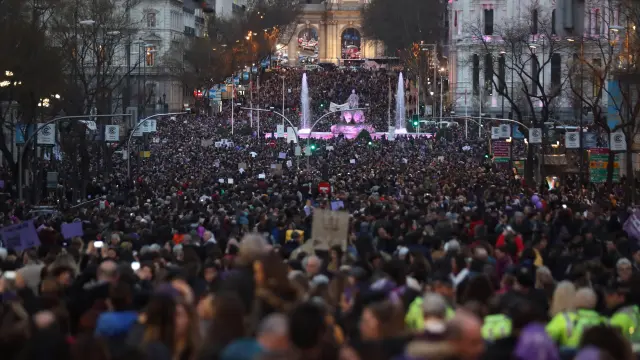 Manifestación feminista en Madrid.
