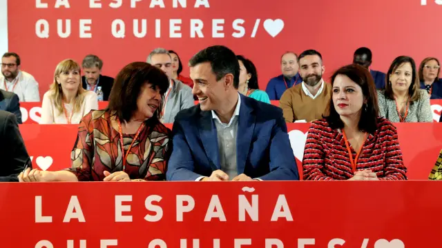 Pedro Sánchez este domingo en el Comité Federal del PSOE.