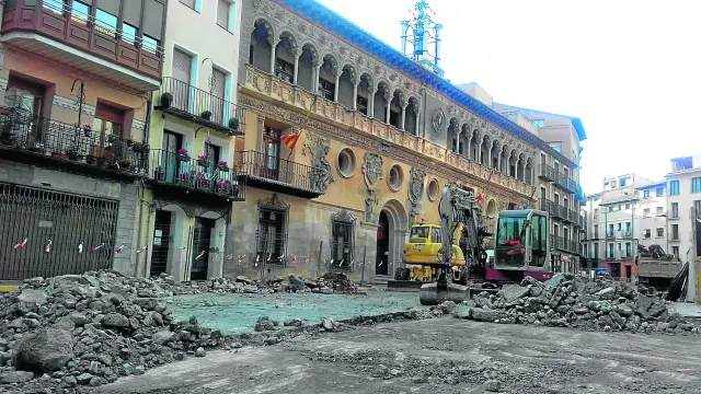 Obras plaza de España de Tarazona