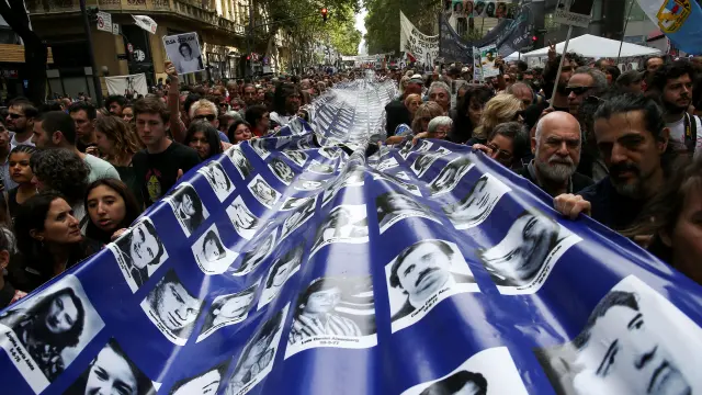 Manifestación Argentina aniversario golpe de estado.