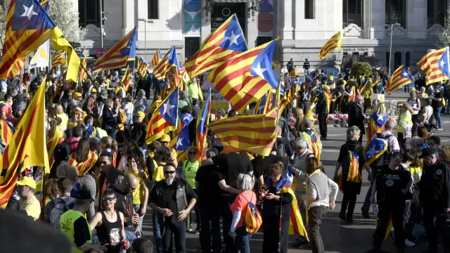 Manifestación independentista en Madrid