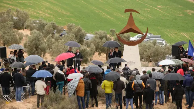 Un momento de la inauguración del memorial, en marzo de 2018.