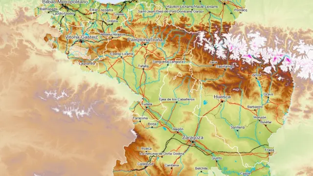 Elaboran un mapa transfronterizo de Aragón, Navarra, País Vasco y Pirineos Atlánticos.