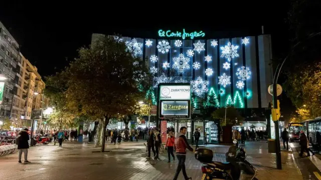 Iluminación navideña en Zaragoza.
