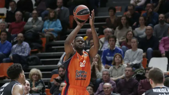 Latavious Williams en un partido con el Valencia Basket la pasada temporada.