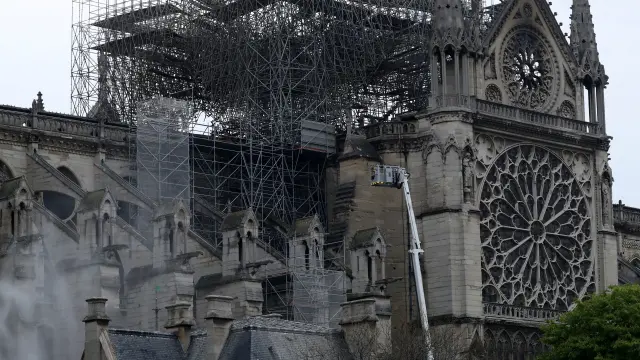 Estado de la catedral tras el incendio