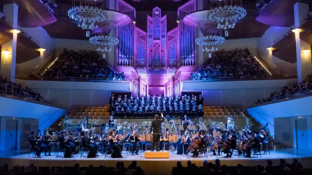 Actuación de la Orquesta Clásica Santa Cecilia en el Auditorio Nacional de Madrid el pasado año.